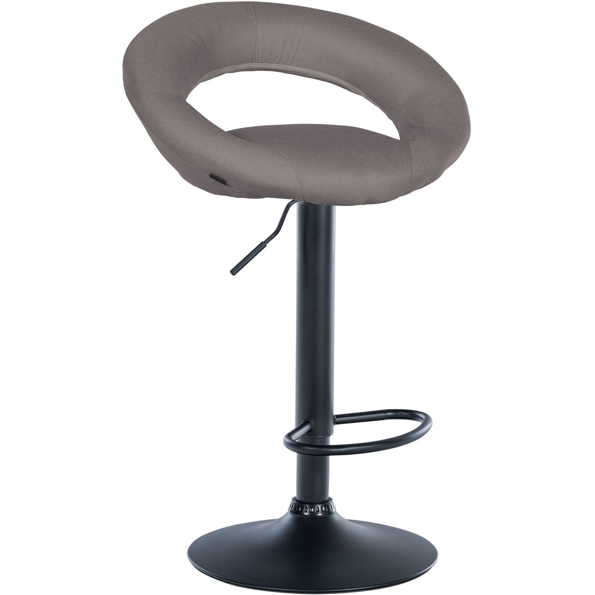 Barhocker Olinda Stoff schwarz - grau