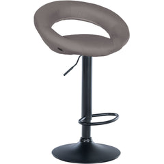 Barhocker Olinda Stoff schwarz - grau