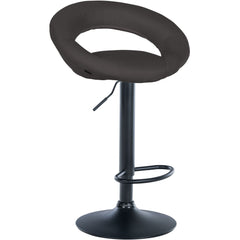 Barhocker Olinda Stoff schwarz - dunkelgrau