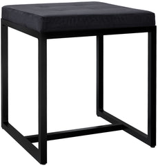 Sitzhocker Barci B Samt - schwarz