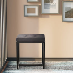 Sitzhocker Barci B Stoff - schwarz