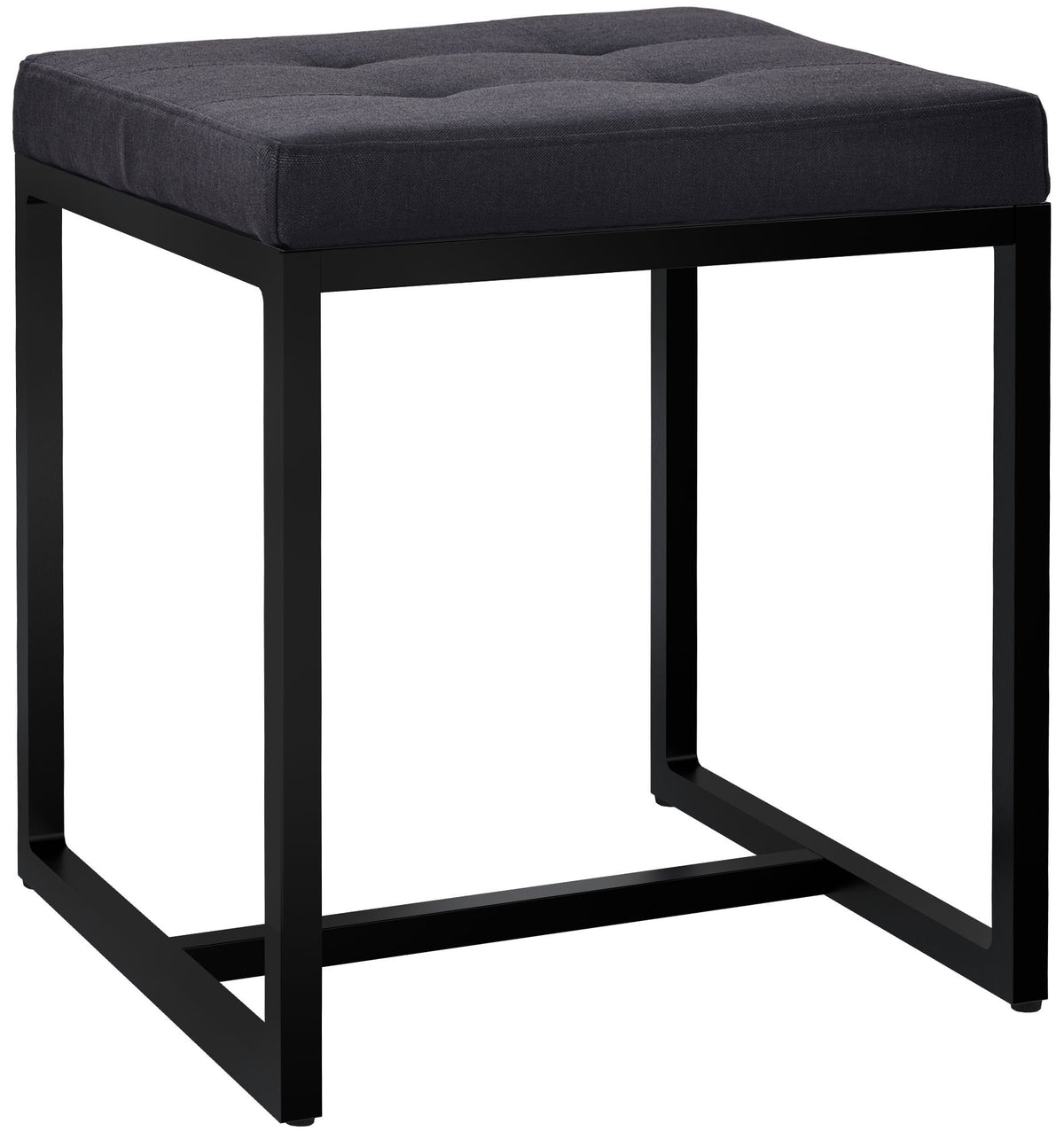 Sitzhocker Barci B Stoff - schwarz