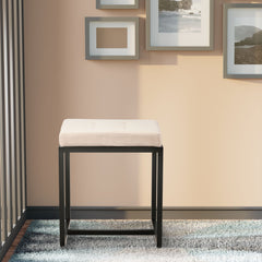 Sitzhocker Barci B Stoff - creme