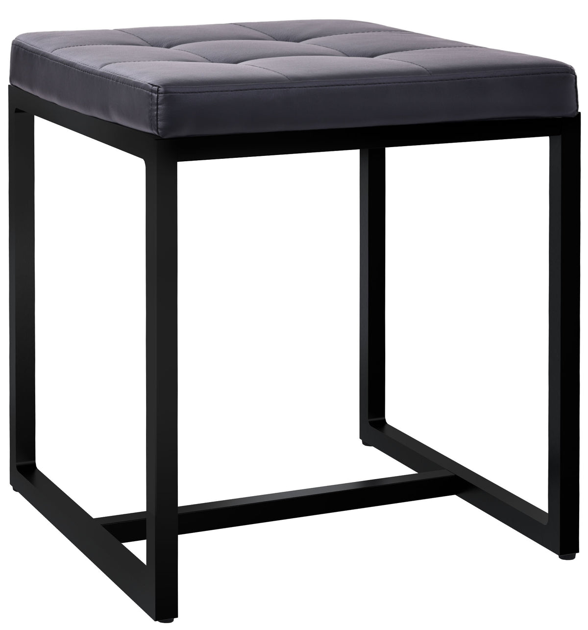 Sitzhocker Barci B Kunstleder - schwarz