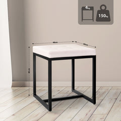 Sitzhocker Barci B Kunstleder - creme