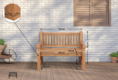 Teakbank Jackson V2 120 cm - teak