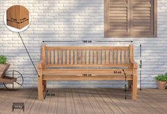 Teakbank Jackson V2 180 cm - teak