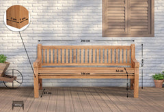 Teakbank Jackson V2 200 cm - teak