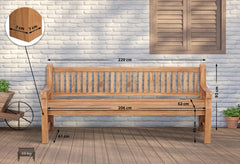 Teakbank Jackson V2 220 cm - teak
