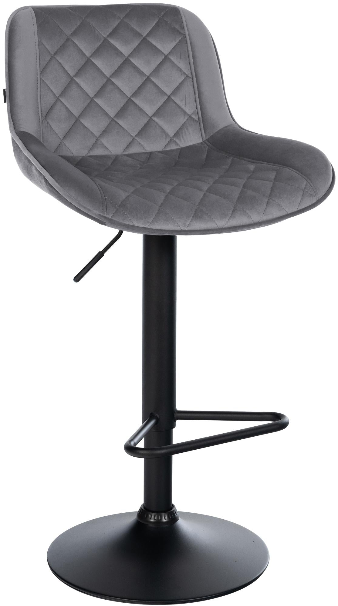 Barhocker Kasson Samt - dunkelgrau
