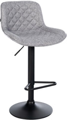 Barhocker Kasson Stoff - grau