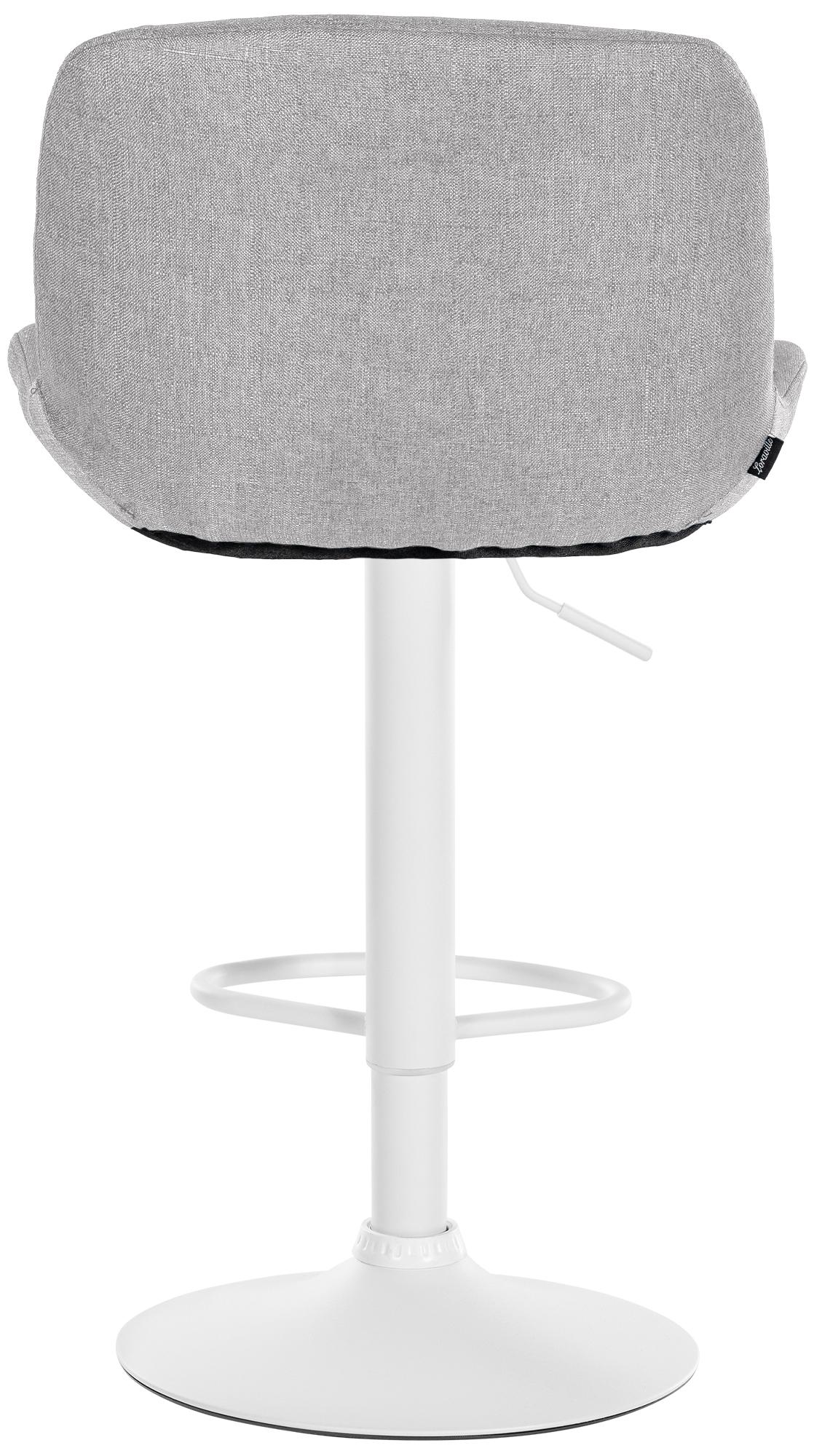 Set di 2 sgabelli da bar Solon in tessuto grigio chiaro, design moderno e comfort ottimale per il relax.