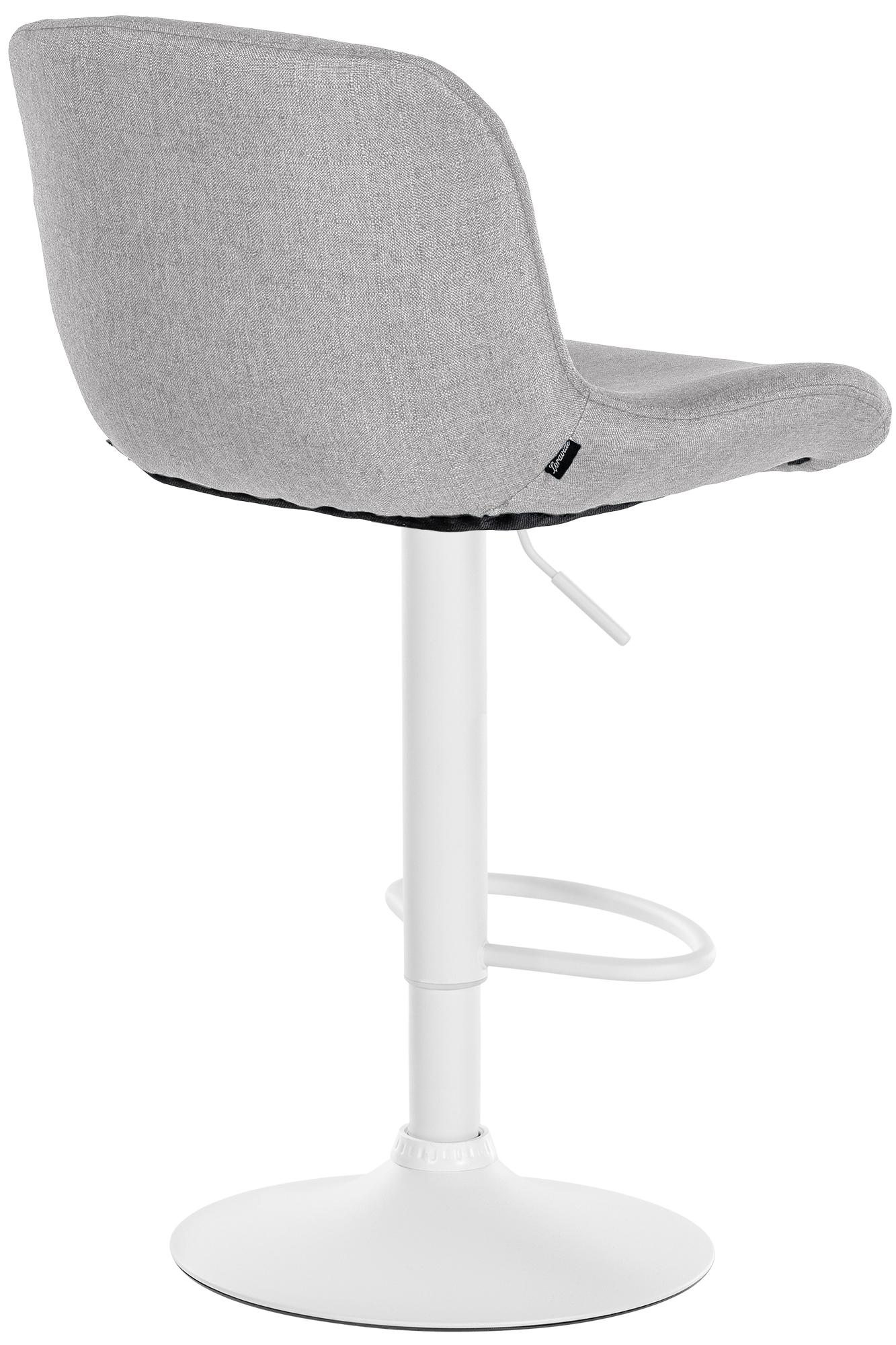 Set di 2 sgabelli da bar Solon in tessuto grigio chiaro, design moderno e comfort ottimale per il relax.