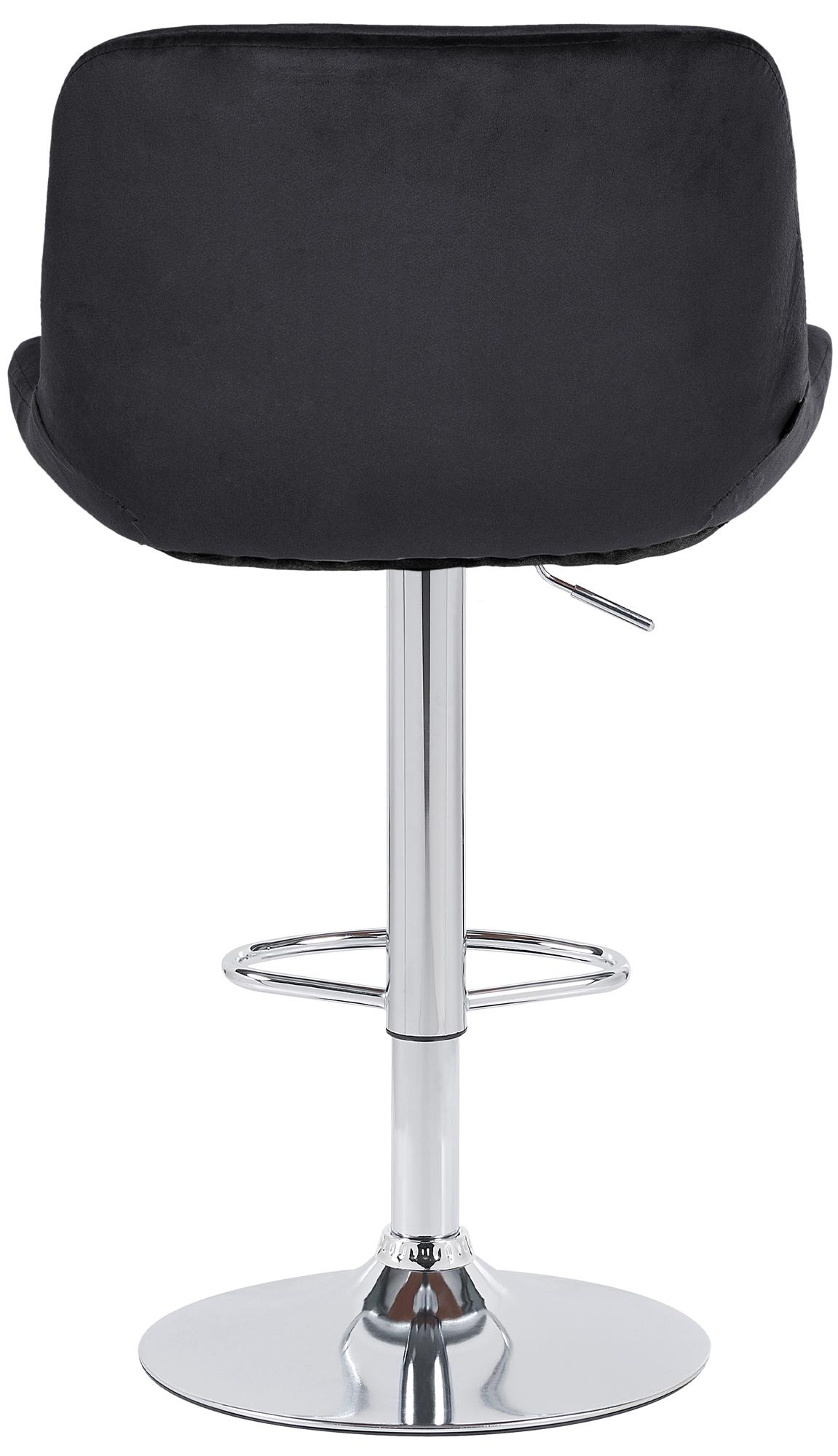 Set di 2 barhocker Solon in cromato e velluto nero, design moderno e comfort elevato per la tua casa.