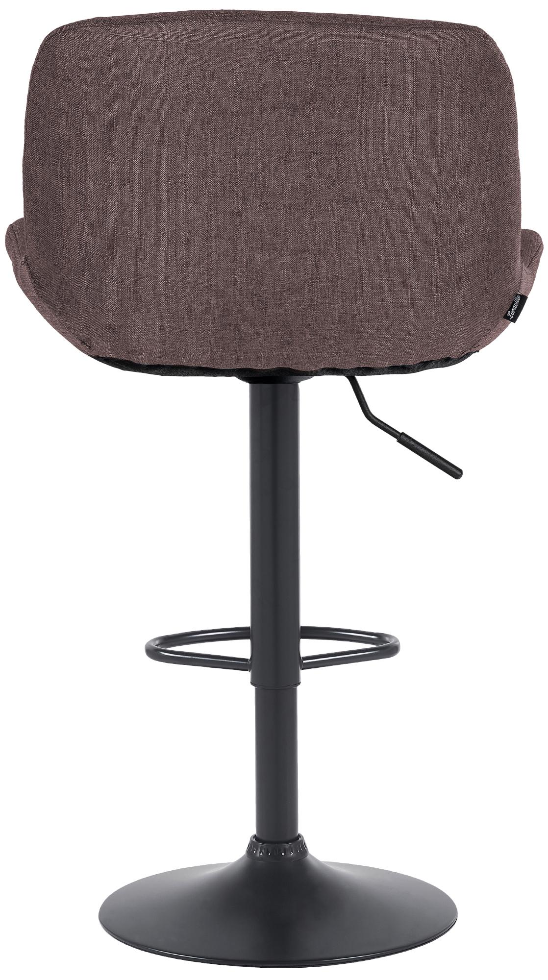 Set di 2 barhocker Solon neri in tessuto, design moderno e comfort elevato con schienale ergonomico.
