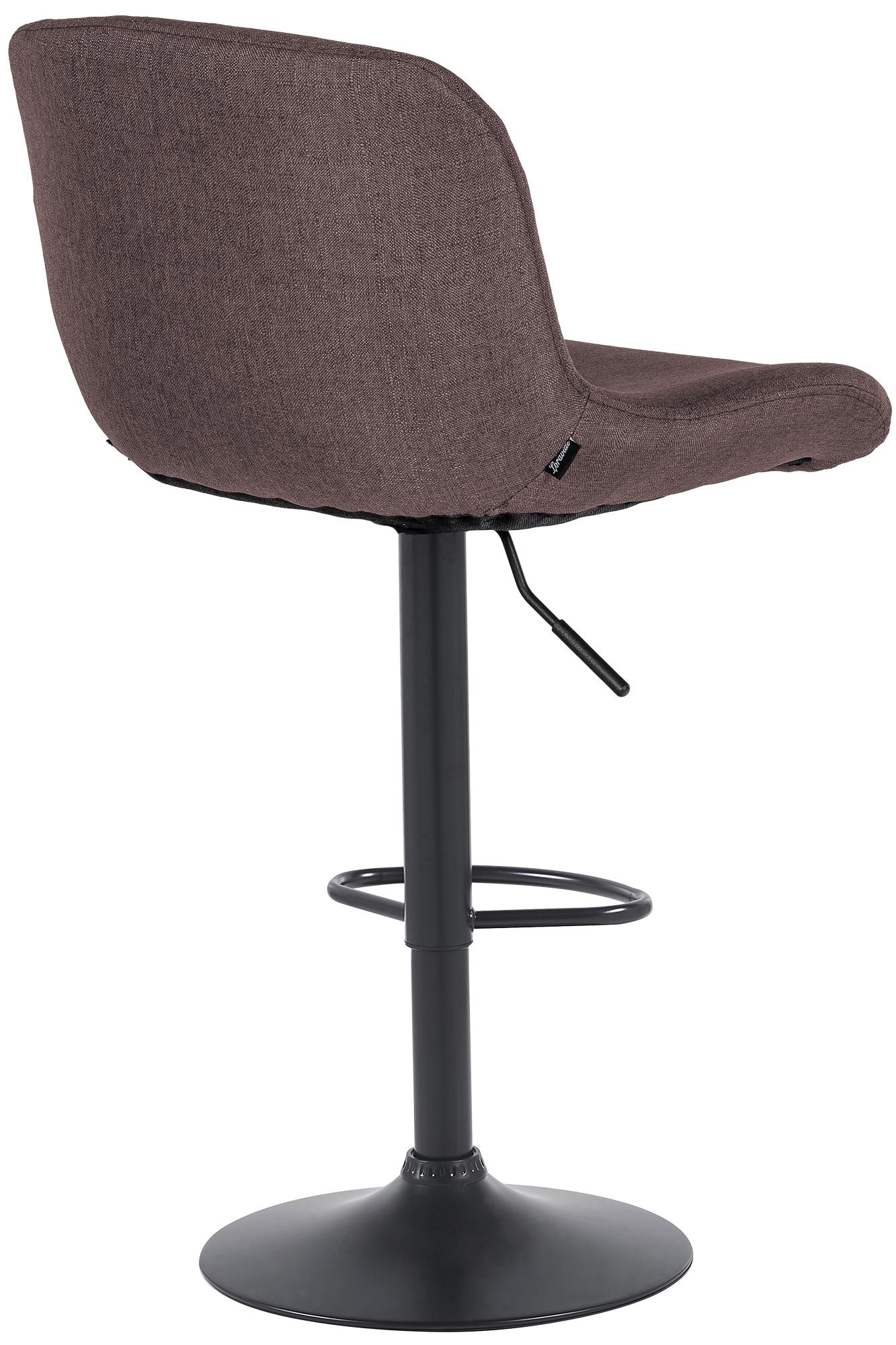 Set di 2 barhocker Solon neri in tessuto, design moderno e comfort elevato con schienale ergonomico.