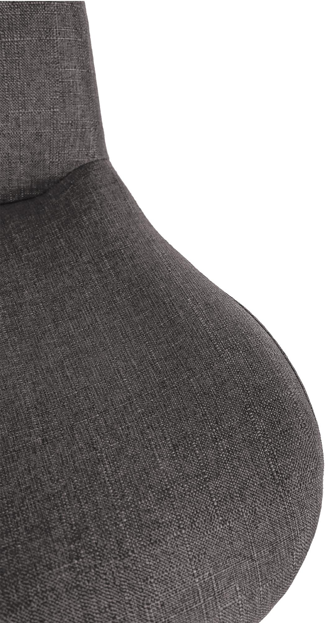 Set di 2 sgabelli da bar Solon neri in tessuto, design moderno e comfort ottimale con schienale ergonomico.