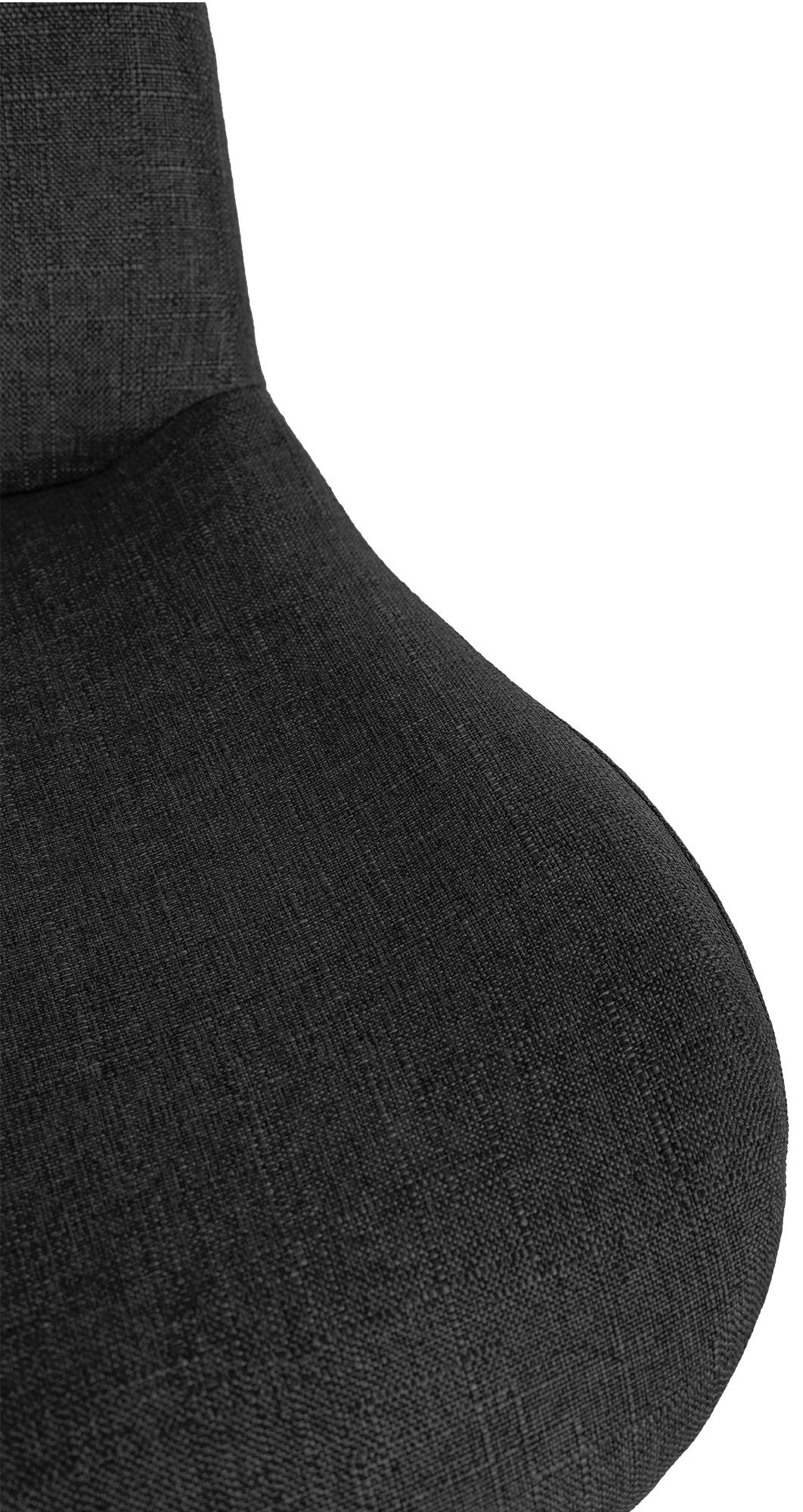 Set di 2 barhocker Solon neri in stoffa, design moderno e comodo, con schienale ergonomico per un comfort ottimale.