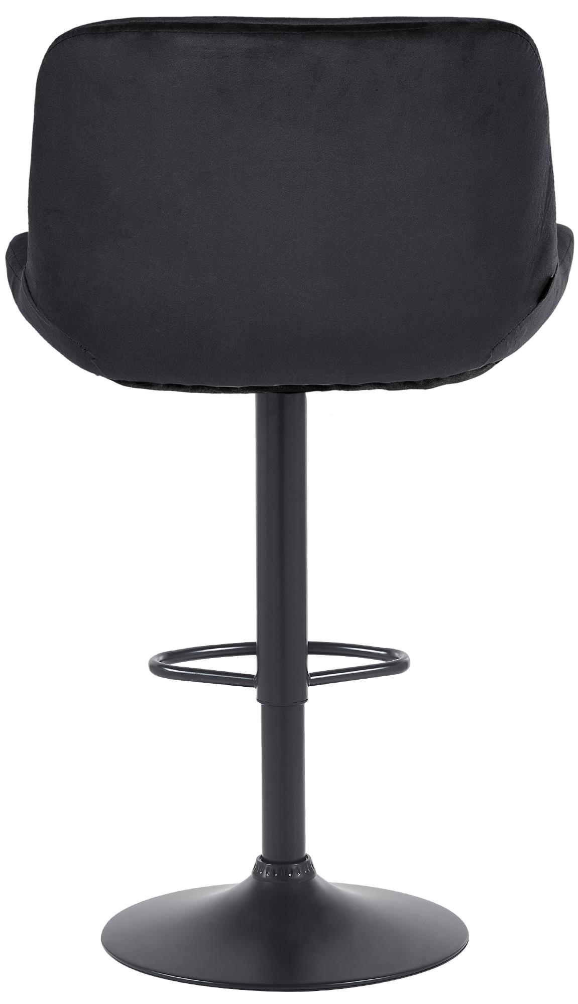 Set di 2 barhocker Solon in velluto nero, design moderno e comfort elevato con schienale ergonomico.