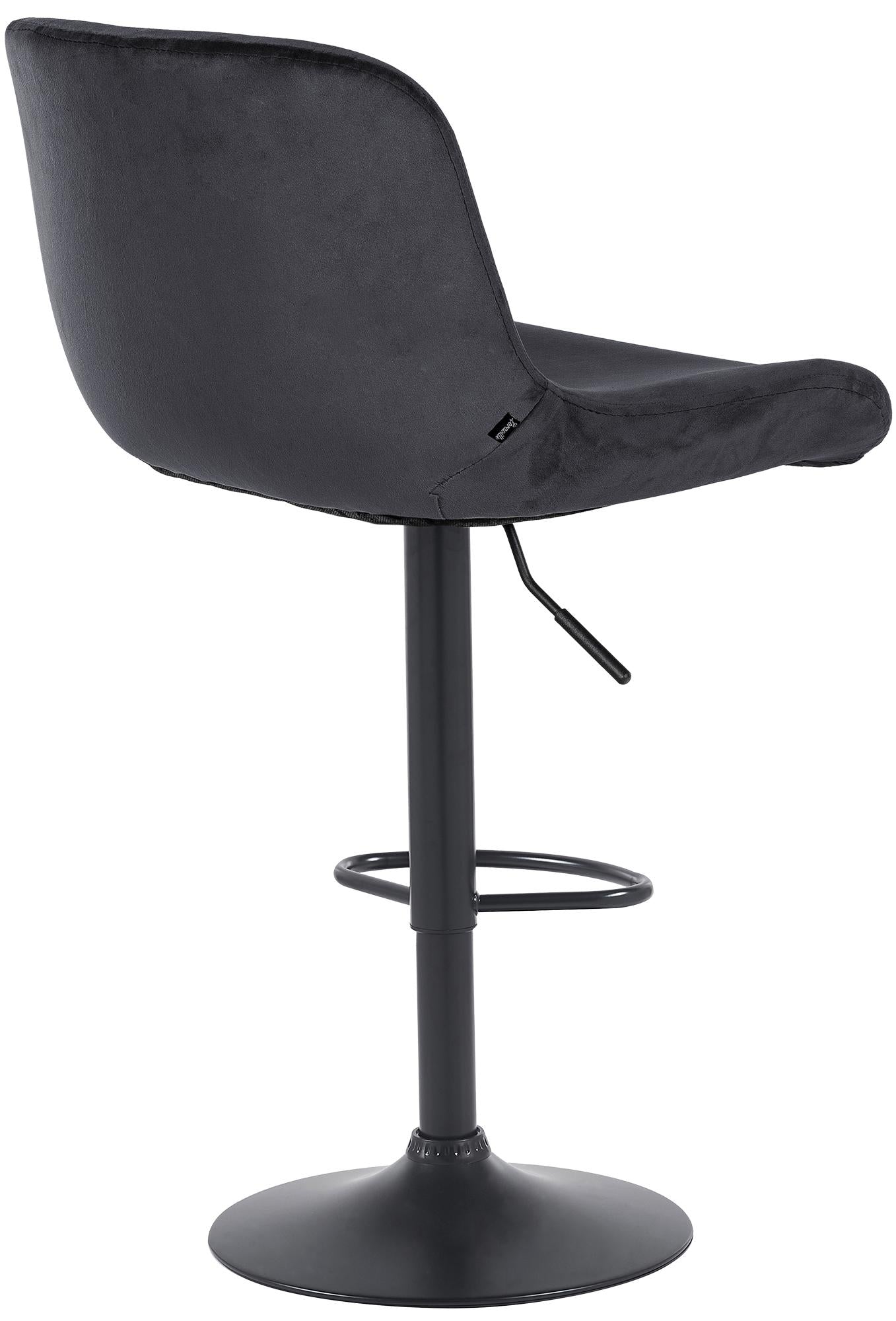 Set di 2 barhocker Solon in velluto nero, design moderno e comfort elevato con schienale ergonomico.