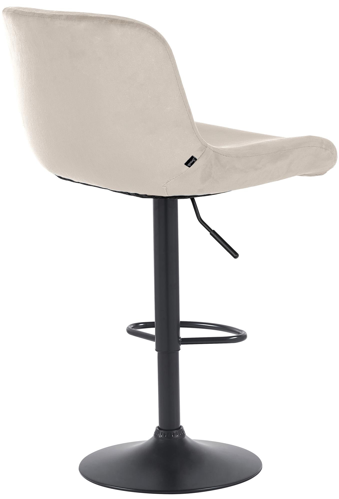 Set di 2 barhocker Solon neri in velluto, design moderno e comfort ottimale con schienale ergonomico.