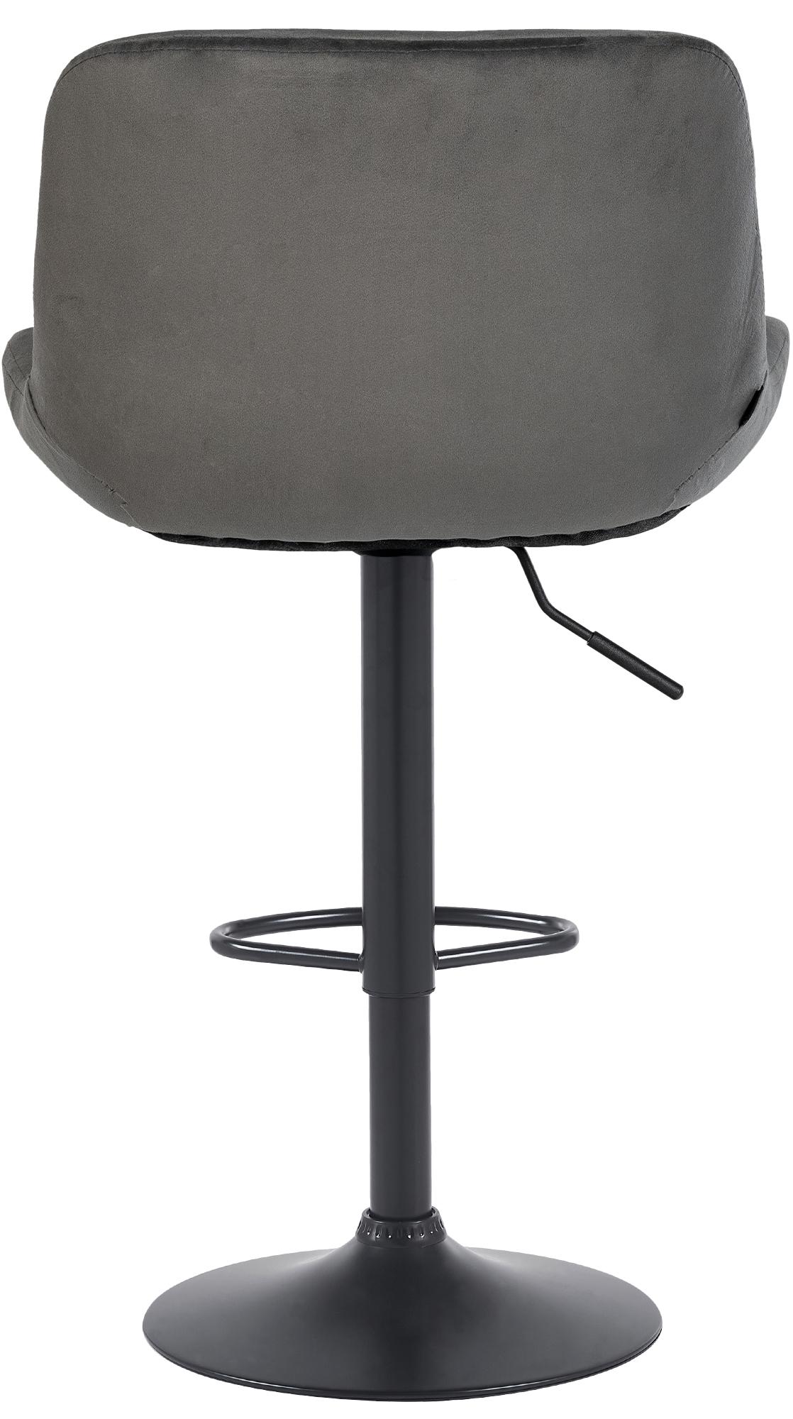 Set di 2 sgabelli bar Solon in velluto nero, design moderno e comodo, con schienale per un supporto ottimale.