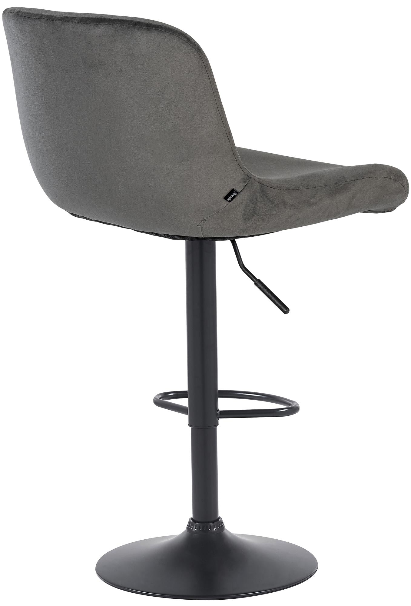 Set di 2 sgabelli bar Solon in velluto nero, design moderno e comodo, con schienale per un supporto ottimale.