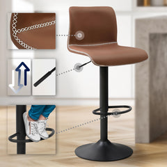Barhocker Henchy Kunstleder - braun