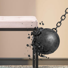 Sitzbank Barci B Samt - hellgrau