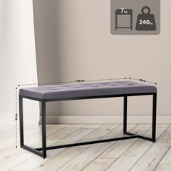 Sitzbank Barci B Kunstleder - grau