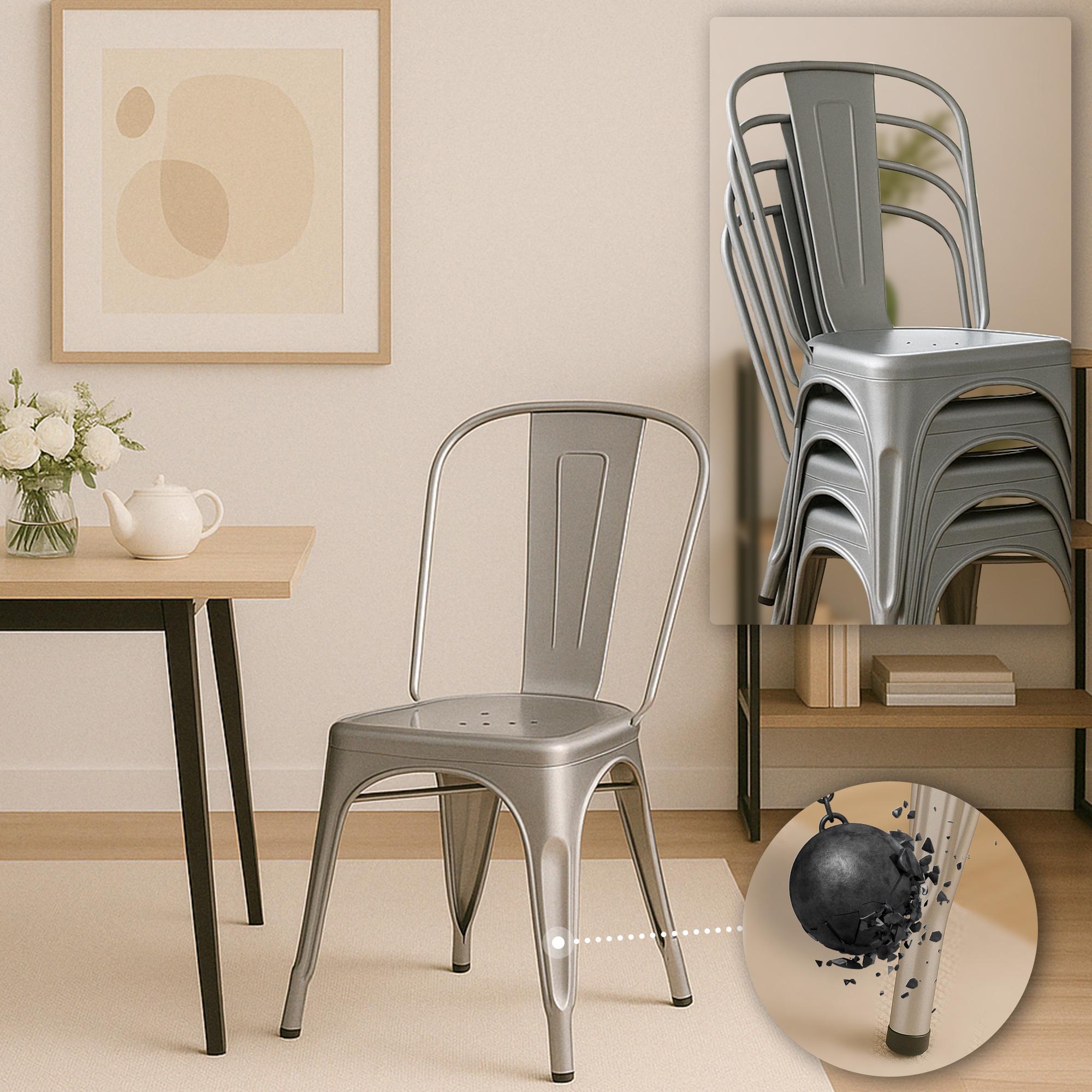 Stuhl Benedikt - silber - InfinityMarket