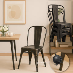 Stuhl Benedikt antik - schwarz-gold - InfinityMarket