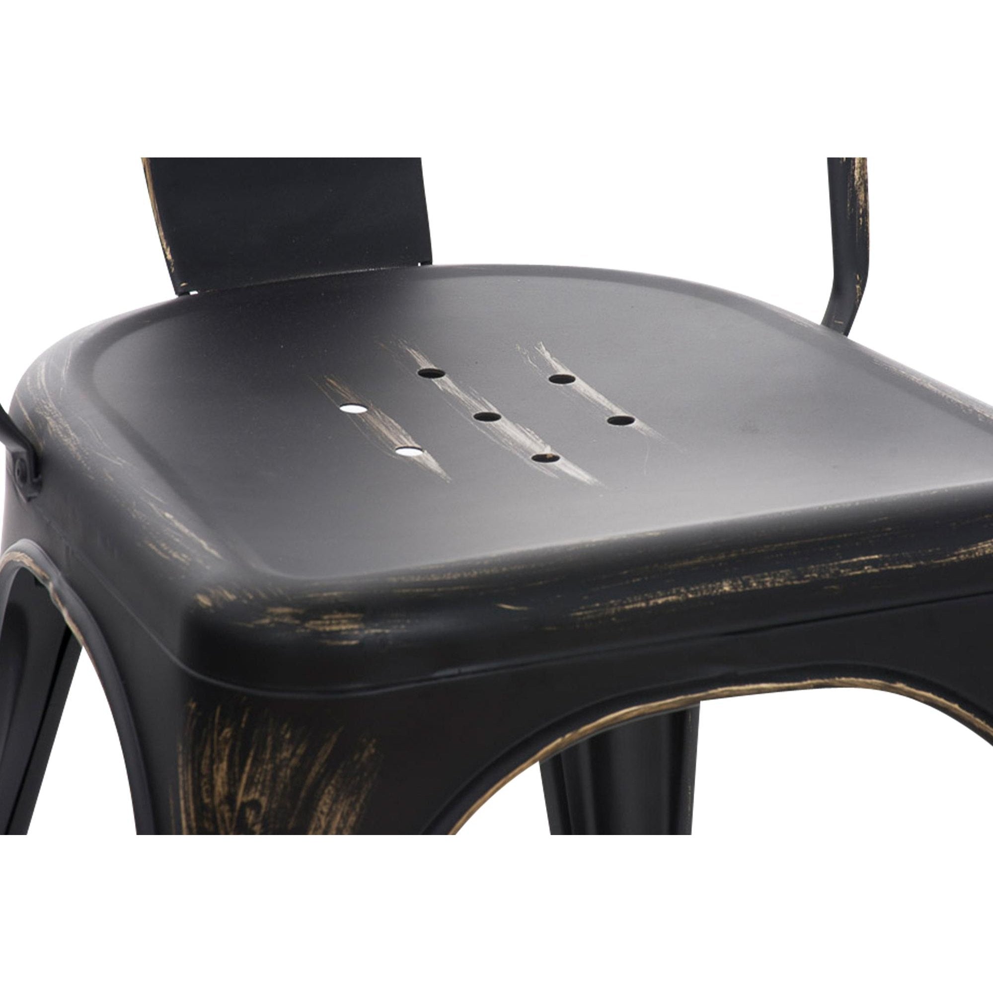 Stuhl Benedikt antik - schwarz-gold - InfinityMarket