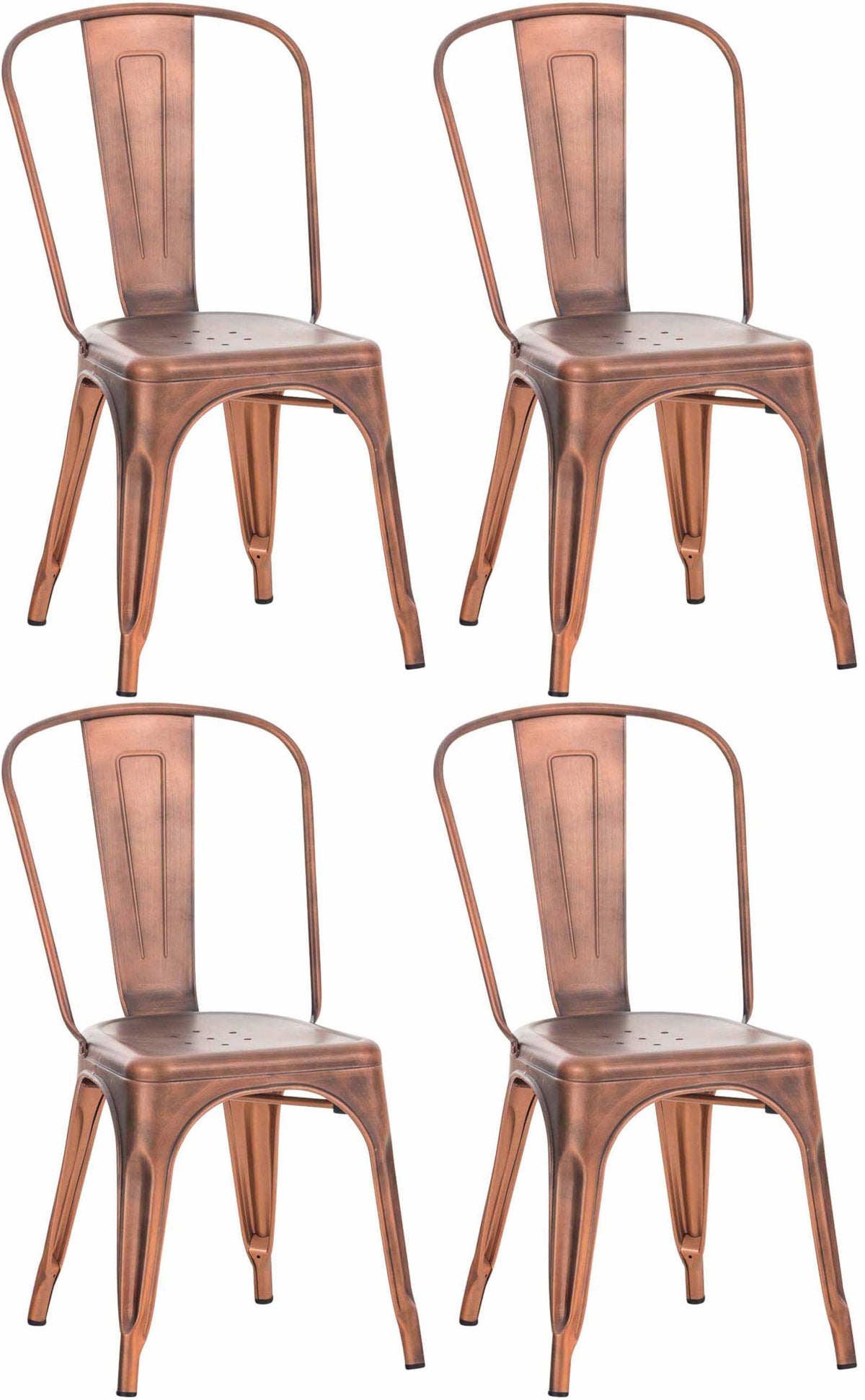 4er Set Stuhl Benedikt - kupfer