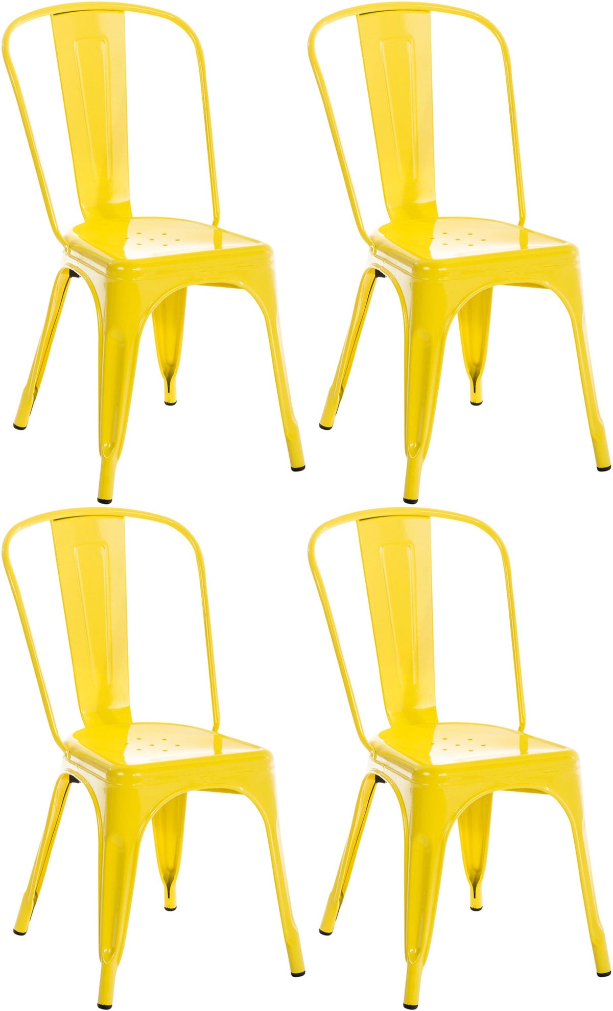 4er Set Stuhl Benedikt - gelb