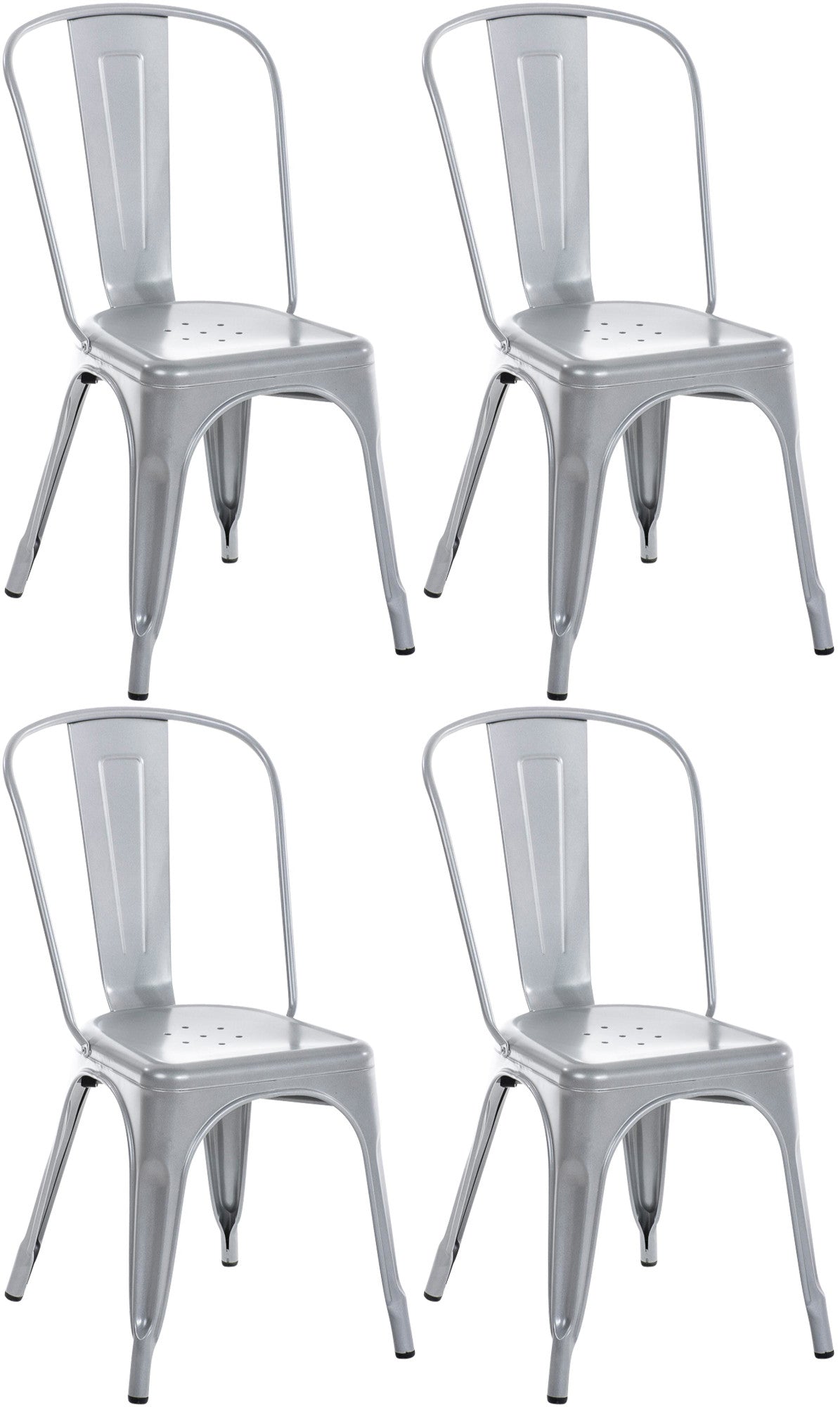 4er Set Stuhl Benedikt - silber
