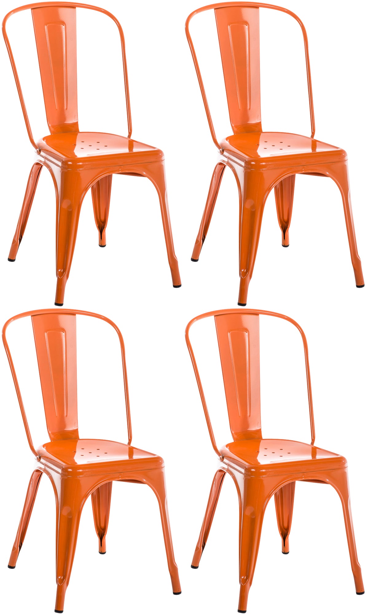 4er Set Stuhl Benedikt - orange
