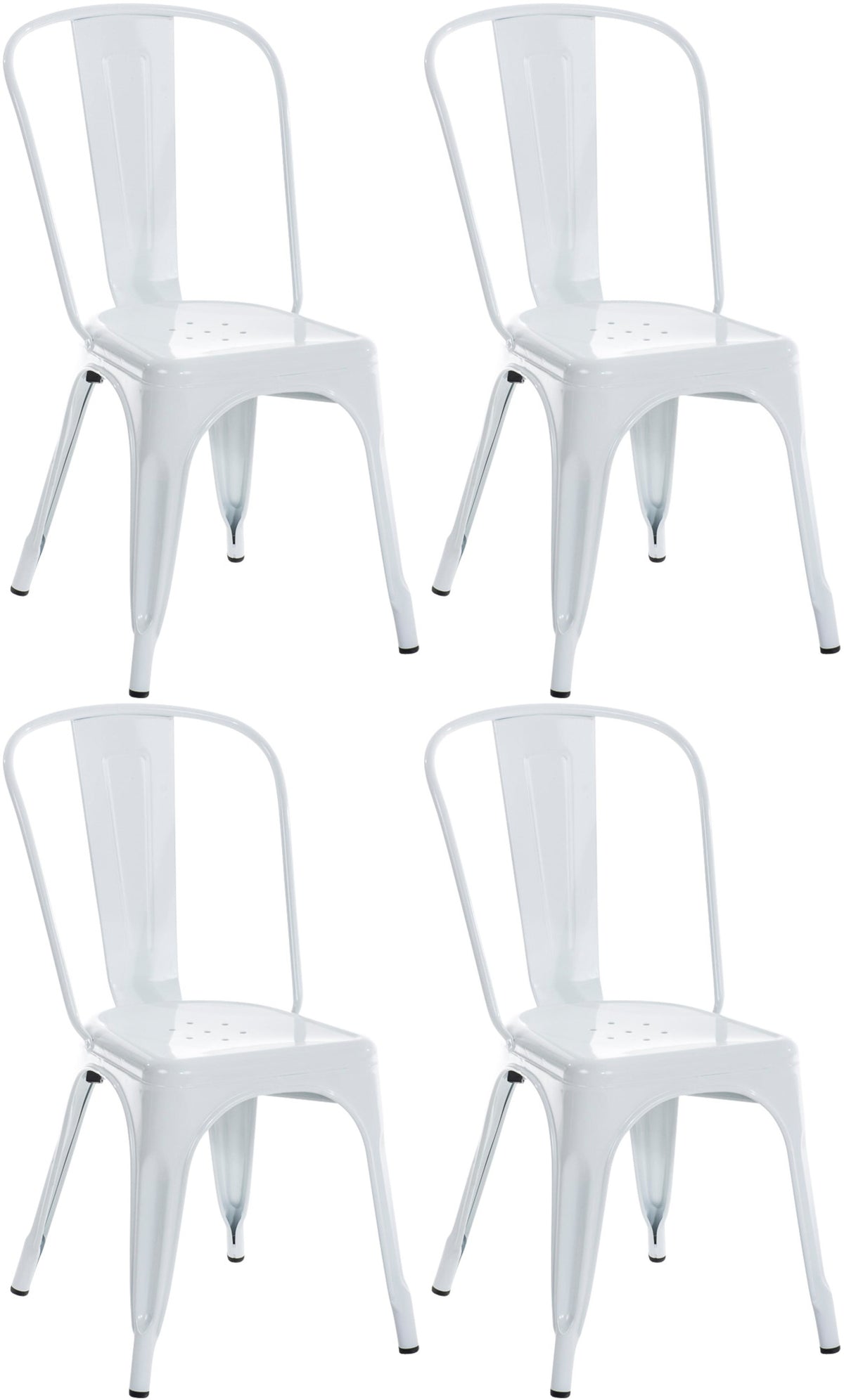 4er Set Stuhl Benedikt - weiß