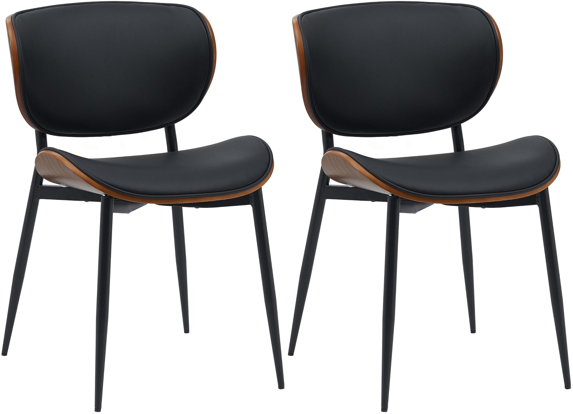 Set di 2 sedie Enid in kunstleder con struttura in metallo, design moderno e comfort ottimale per la tua sala da pranzo.