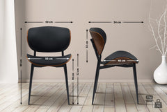 Set di 2 sedie Enid in kunstleder con struttura in metallo, design moderno e comfort ottimale per la tua sala da pranzo.