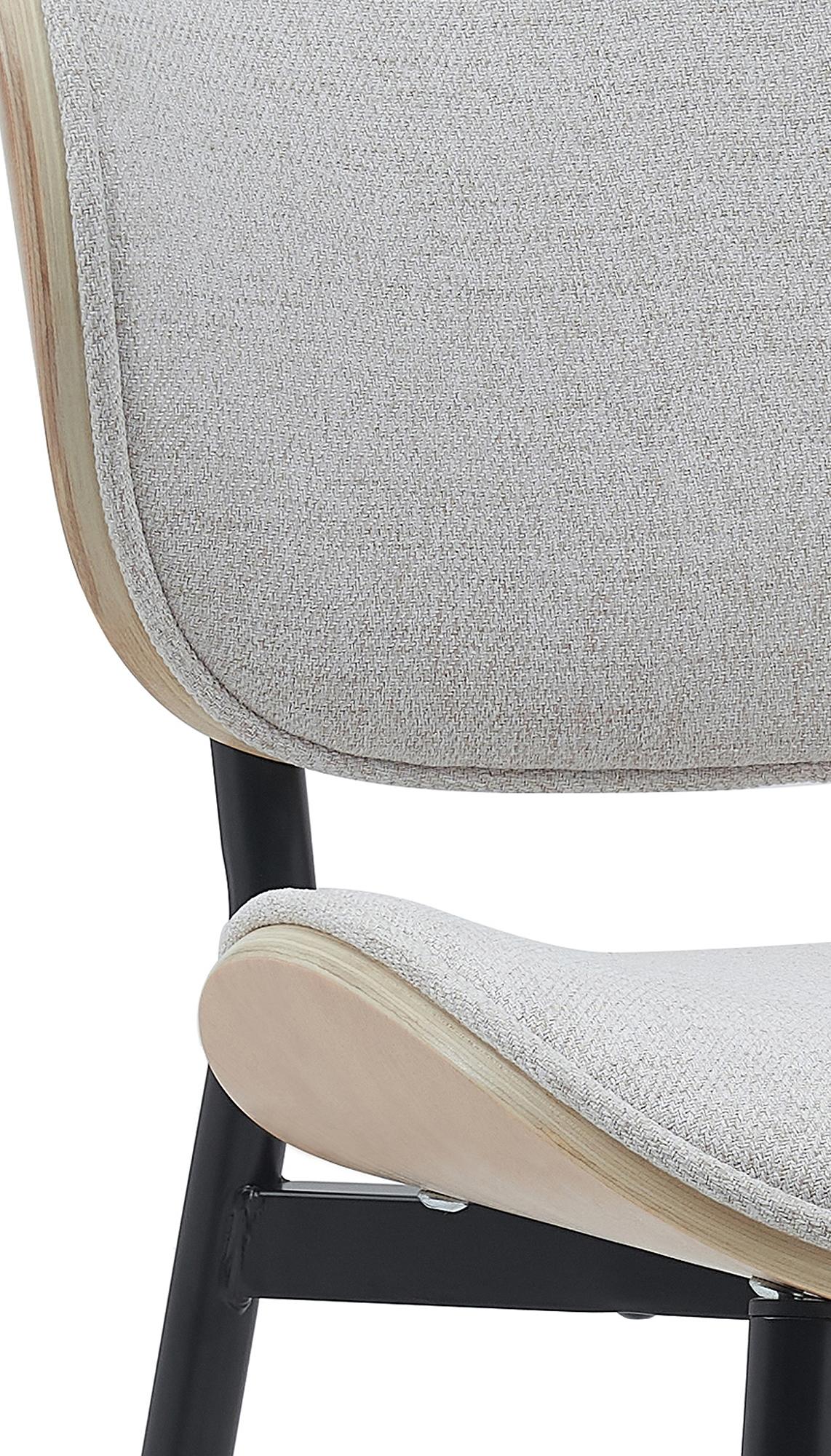 Set di 2 sedie Enid in tessuto natura e crema, design moderno e comfort elevato per il tuo soggiorno.