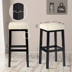 Barhocker Taylor B85 Kunstleder - creme
