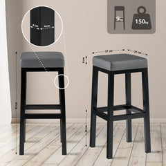 Barhocker Taylor B85 Kunstleder - grau