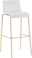 Barhocker Hoover Samt 4-Fu� Gold - creme