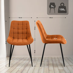 Esszimmerstuhl Sardna Cord - orange