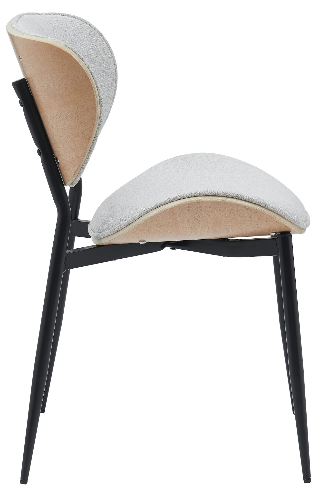 Set di 2 sedie Enid in tessuto natura e crema, design moderno e comfort elevato per il tuo soggiorno.