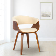 Stuhl Bruce Kunstleder walnuss - creme