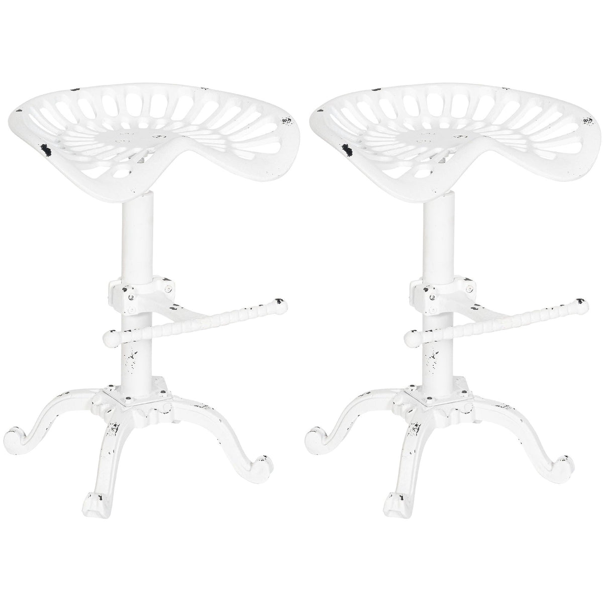 2er Set Barhocker Butch - antik weiß