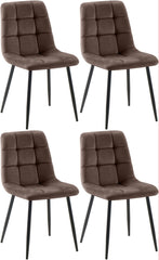 4er Set Esszimmerstühle Antibes - braun
