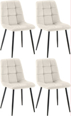 4er Set Esszimmerstühle Antibes - cremeweiß